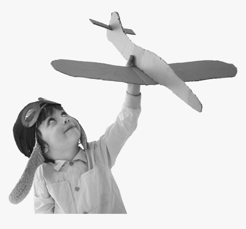 Child Plaing With Airplane, HD Png Download
