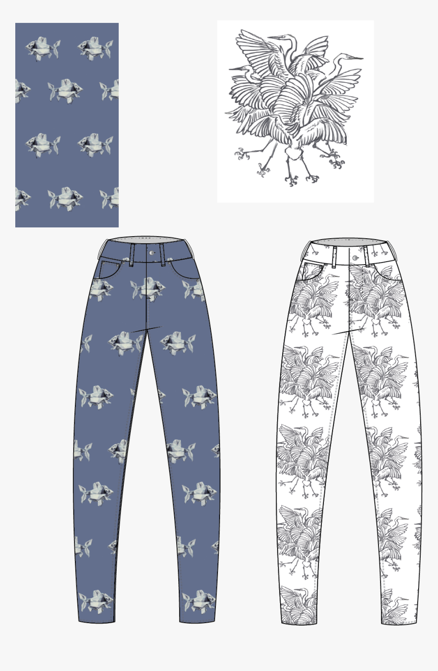 Drawn Jeans Cool Painted - Pajamas, HD Png Download