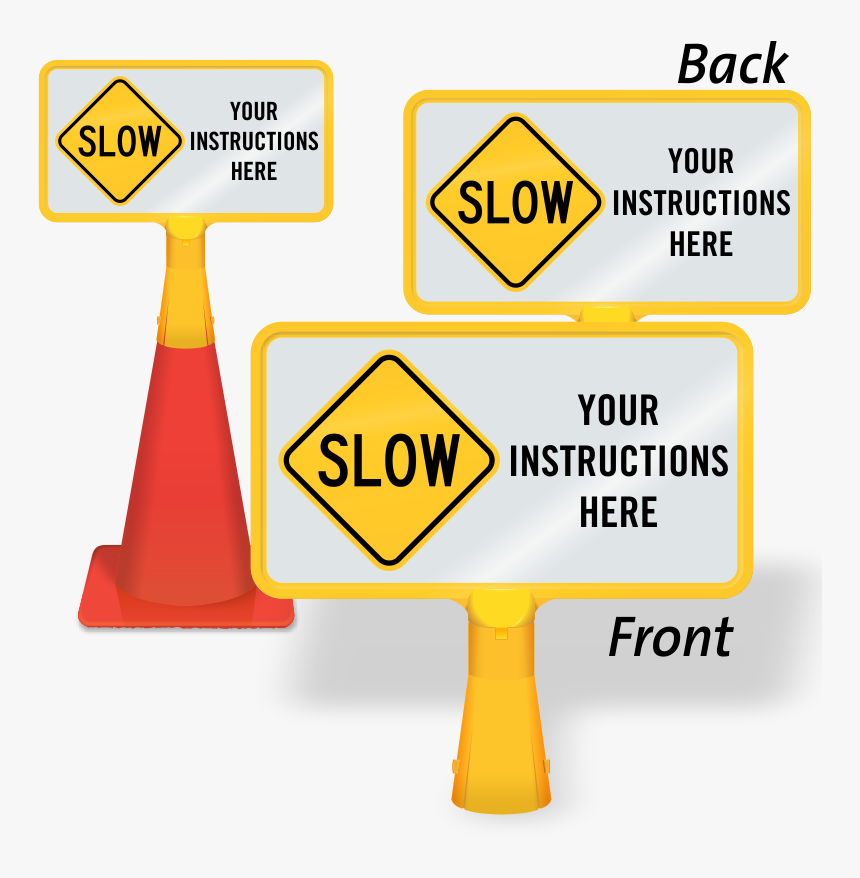 Cone Clipart Safety Cone Traffic Cone Sign Holder, HD Png Download