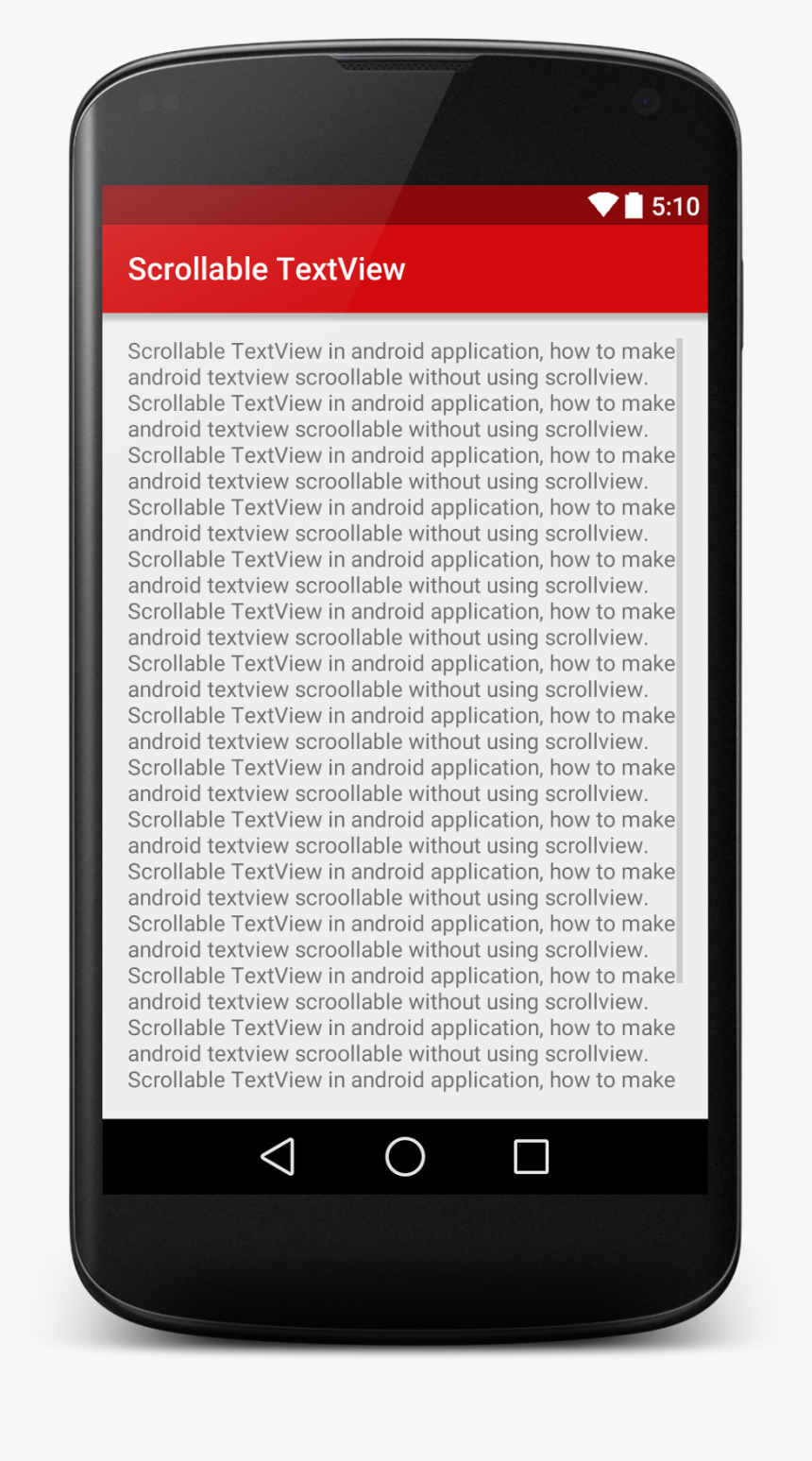 How To Make Scrollable Textview In Android - Android Counter, HD Png Download