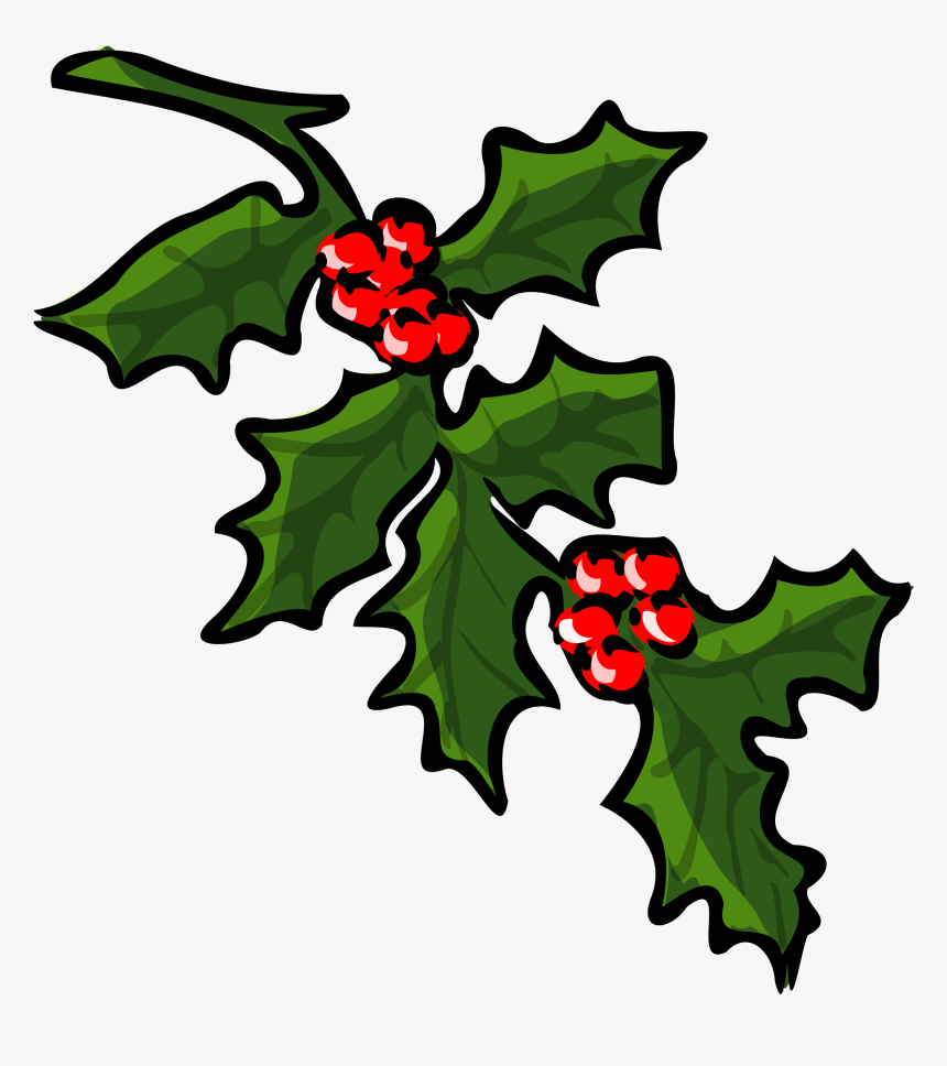 Christmas Clip Art - Holly Sprigs Clip Art, HD Png Download
