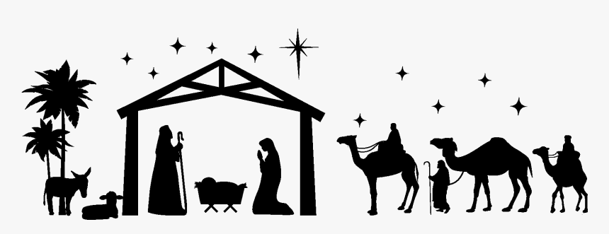 Nativity Scene Manger Christmas Nativity Of Jesus Clip - Nativity Scene No Background, HD Png Download