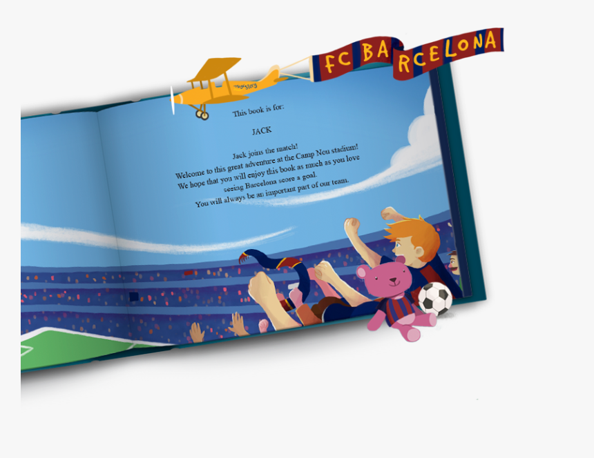 Personalized Book Fc Barcelona Camp Nou - Cartoon, HD Png Download