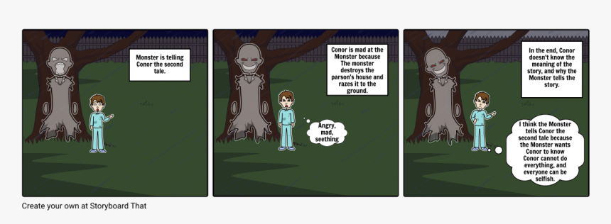 Second Tale A Monster Calls Story Board, HD Png Download