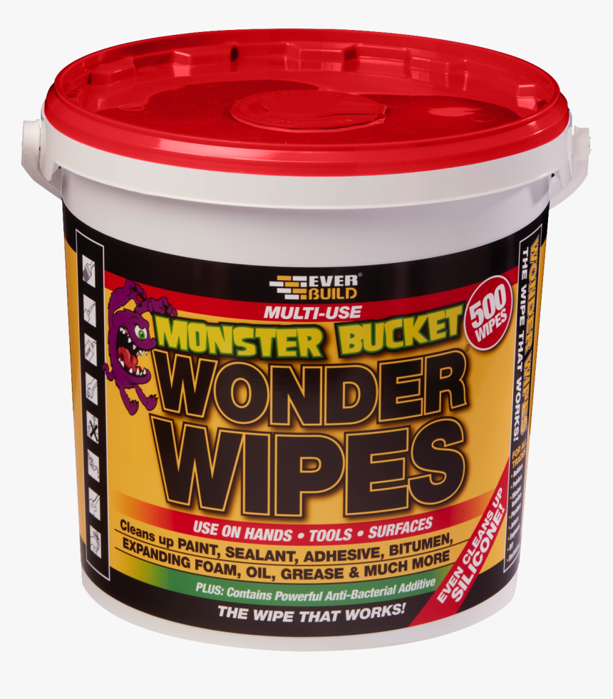 Monster Bucket Multi-use Wonder Wipes - Everbuild Giant Wonder Wipes X 300, HD Png Download