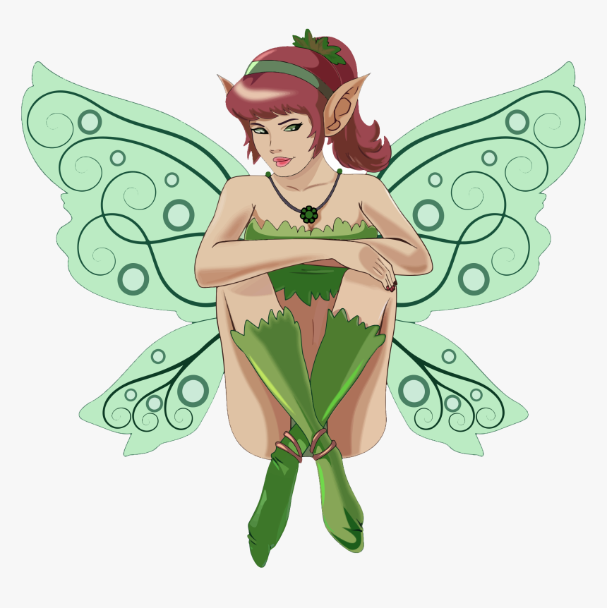 Green Fairies Cliparts - Green Fairy Clip Art, HD Png Download