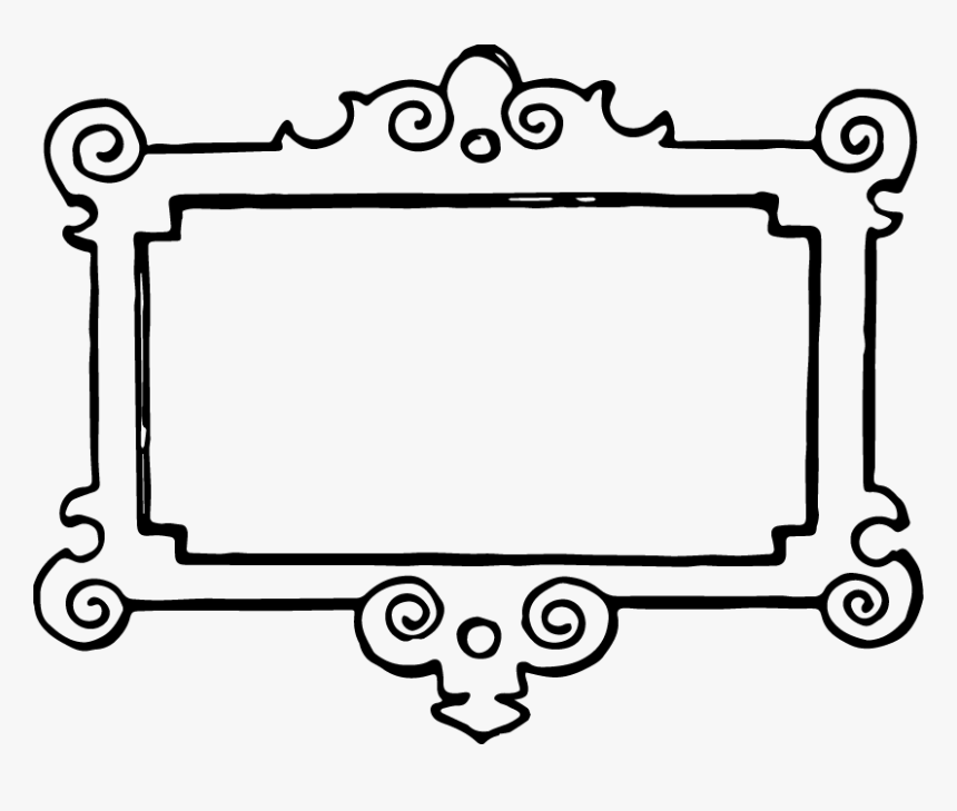 Ribbon Banner Panda Free - Frames Black And White, HD Png Download