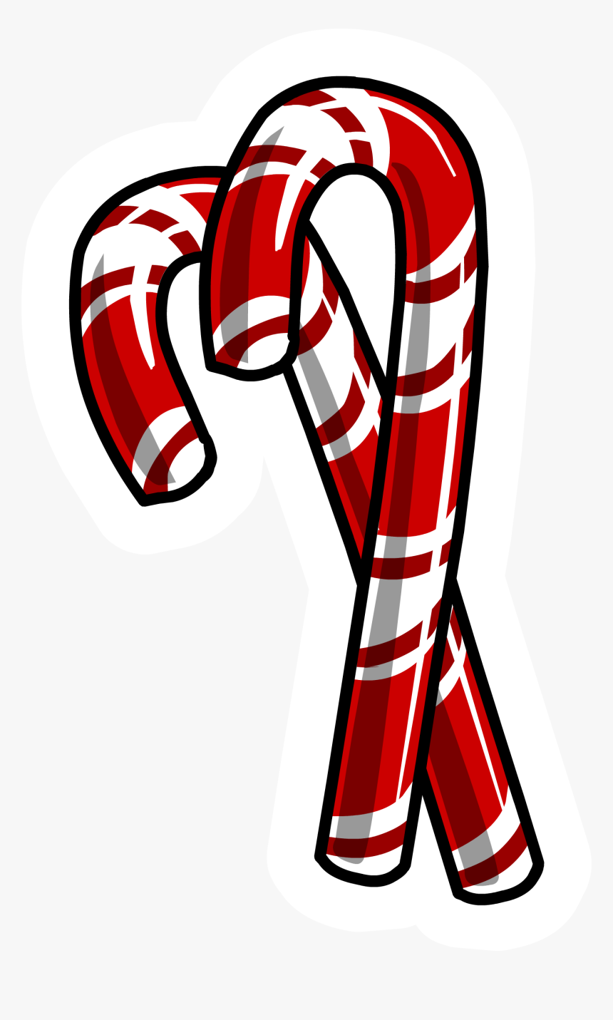 Candy Cane Duo Pin Club Penguin Wiki Fandom Powered - High Resolution Candy Cane Svg, HD Png Download