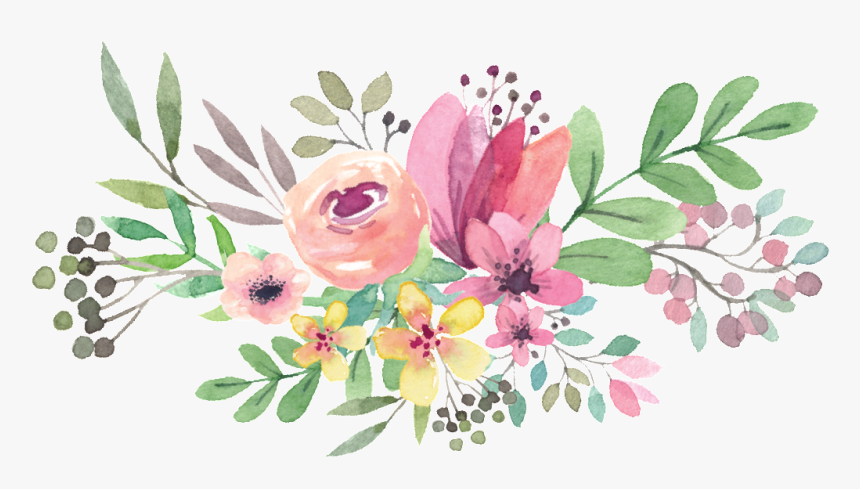 Circle Clipart Flower - Watercolor Flower Transparent Background, HD Png Download