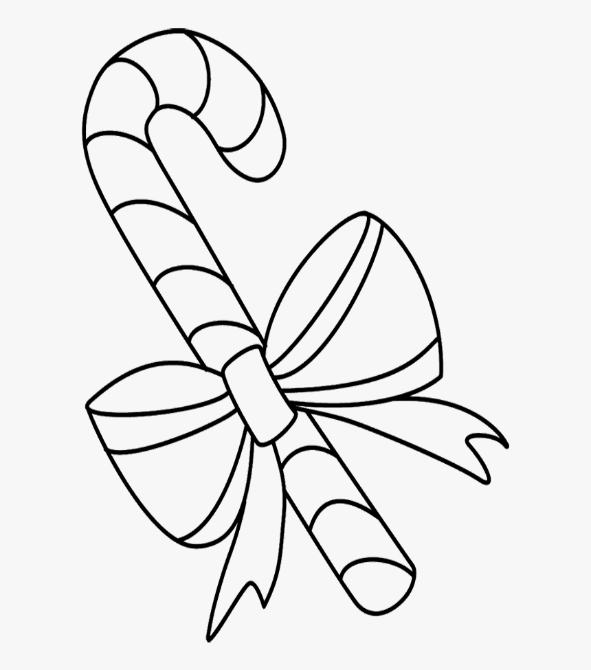 Christmas Candy Cane Coloring Png, Transparent Png