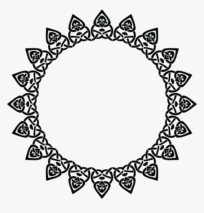 Free Clipart Of A Celtic Round Frame Border Design - Line Circle Border Png, Transparent Png