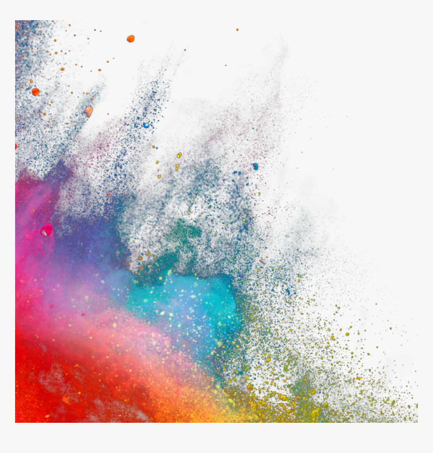 Explosão De Cores Com Fundo Branco Png, Transparent Png