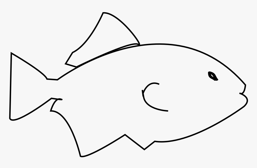 Easy Small Fish Black And White, HD Png Download