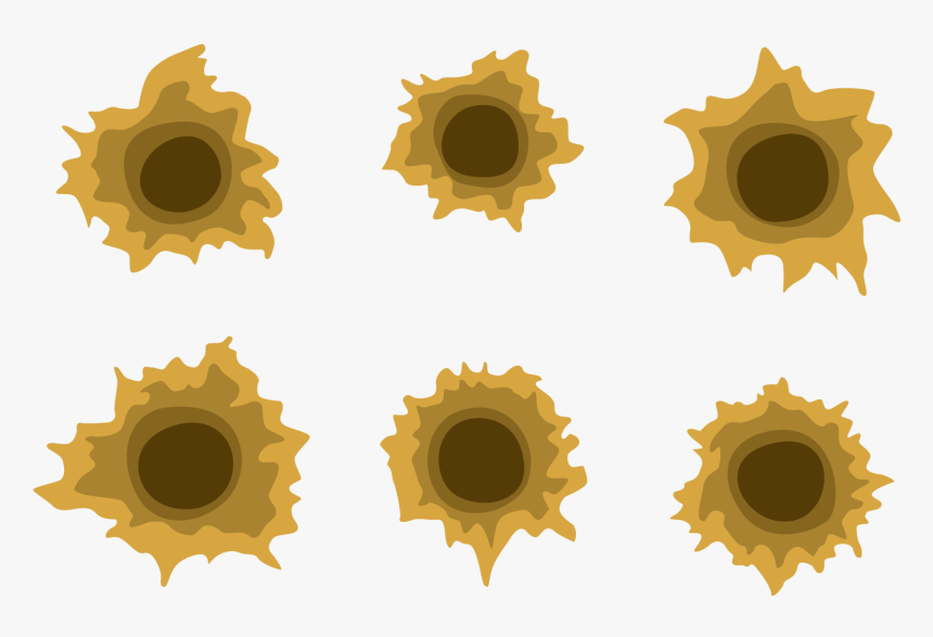 Transparent Bullet Hole Clipart - Free Vector Bullet Hole In Wood, HD Png Download