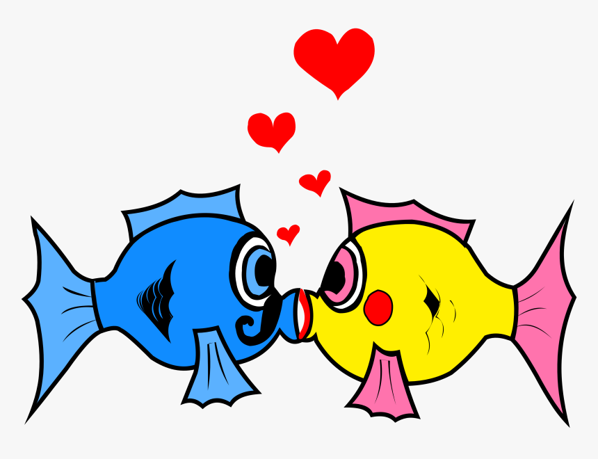 Image Of School Of Fish Clipart School Of Fish Clip - Kissing Fish Clipart, HD Png Download