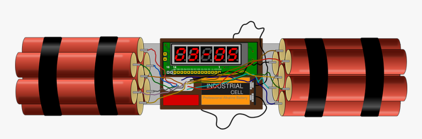 Bomba, Dinamita, Explosión, Ied, Bomba Improvisada - Dynamite Bomb, HD Png Download