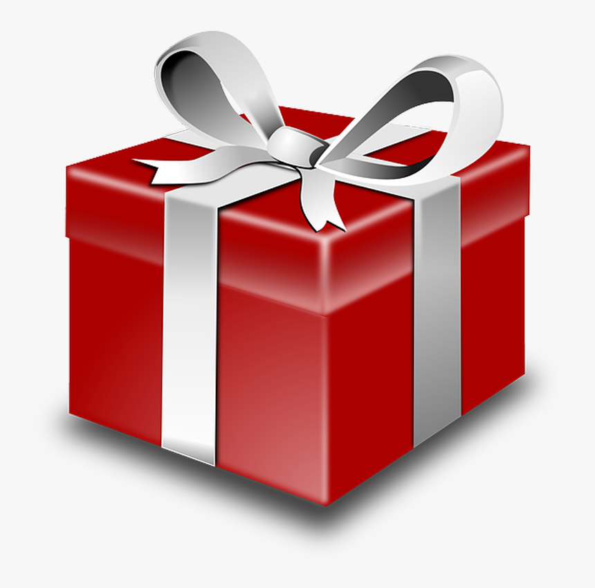 Gifts, Wrapped, Red, Box, Container, Closed, Ribbons - Present Clipart, HD Png Download