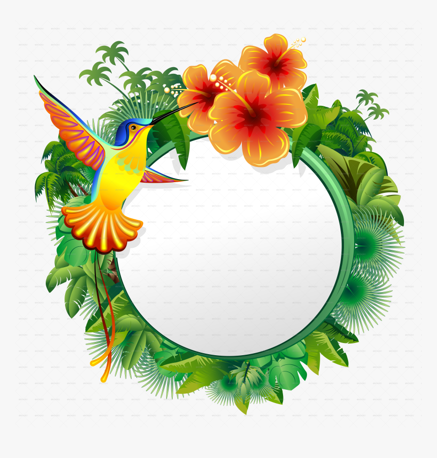D 89338198, - Tropical Flowers Frames Png, Transparent Png