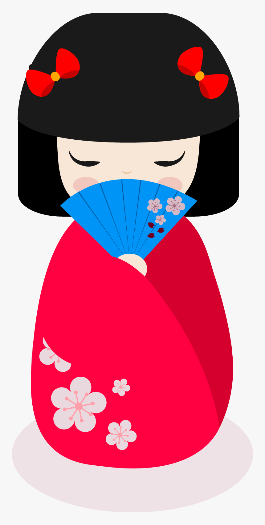 Japanese Clip Doll - Clip Art Of Japenese Doll, HD Png Download