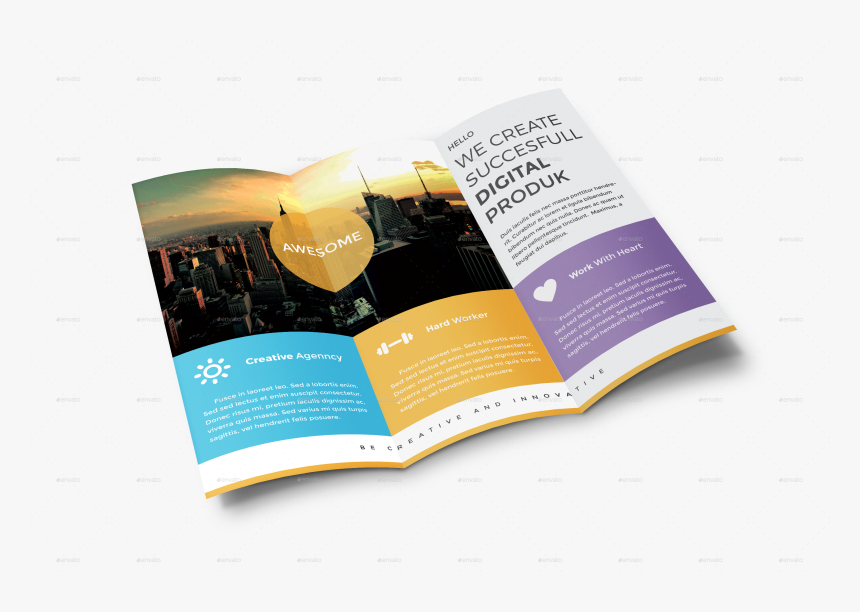 Clip Art Corporate Tri By Suavedigital - 3 Fold Flyer Png, Transparent Png
