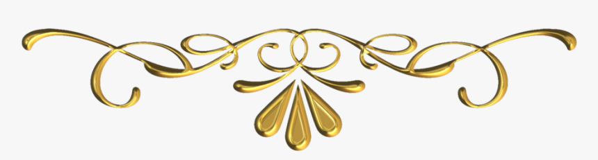 Free Scrapbook Craft Hobbies - Gold Swirl Border Png, Transparent Png