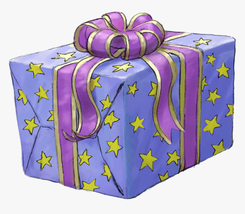 Present, Gift, Purple, Lilac, Stars, Wrapped, Celebrate - Sketch, HD Png Download