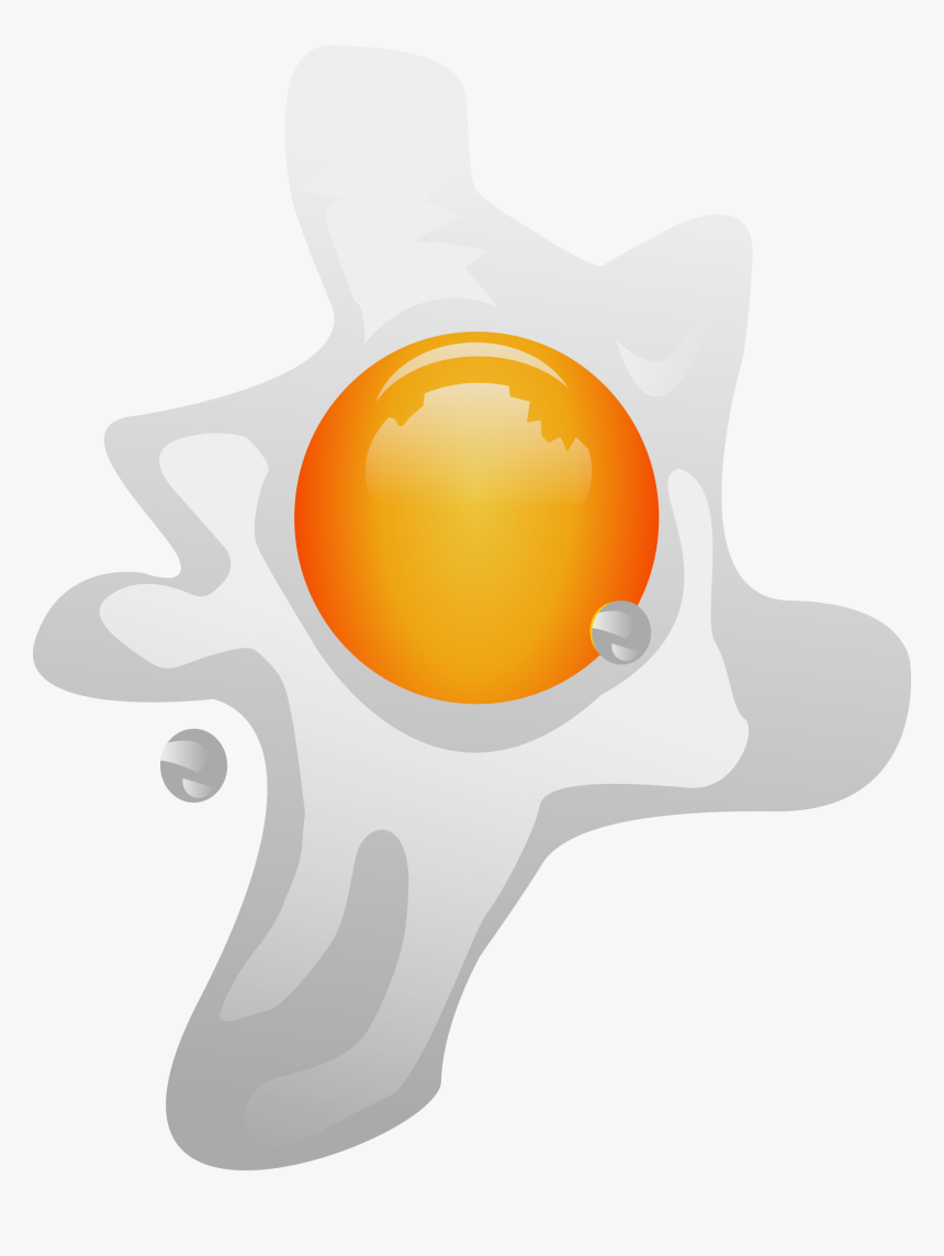 Plate Clipart Broken - Fried Egg, HD Png Download