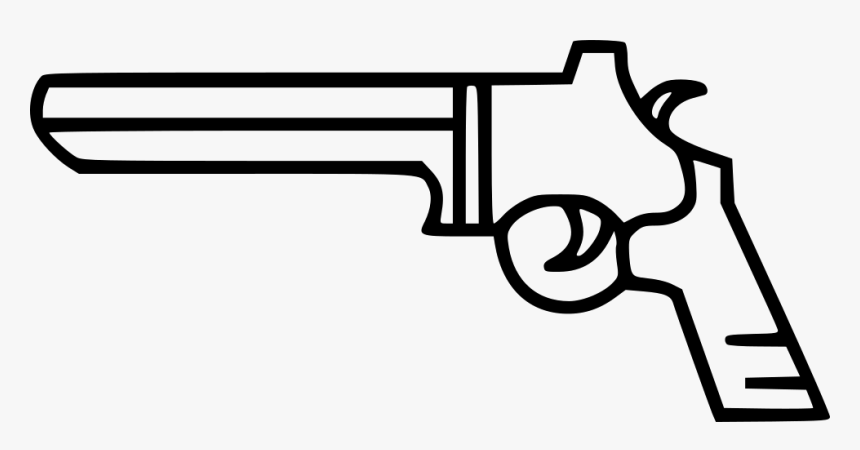 Bullet Gun Handgun Pistol Shot Suicide Target - Gun And Bullet Drawing, HD Png Download
