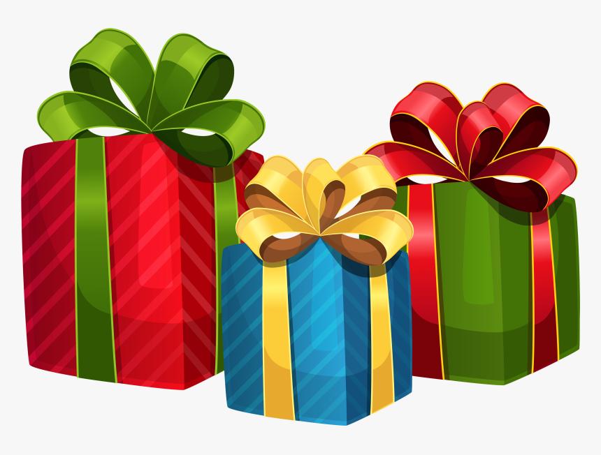 Colorful Gift Png Clipart - Christmas Presents Clipart Png, Transparent Png