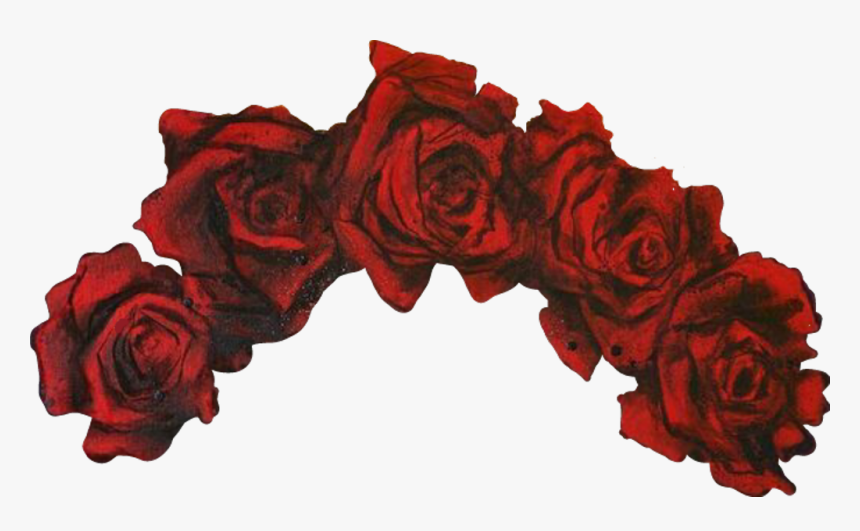 Flowercrown Flowers Flores Corona - Red Flower Crown Png, Transparent Png
