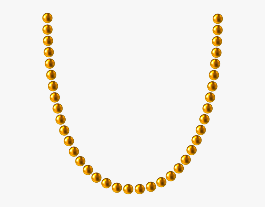 #gold #golden #balls #beads #decoration #deco #accents - Transparent Background Necklace Clipart, HD Png Download