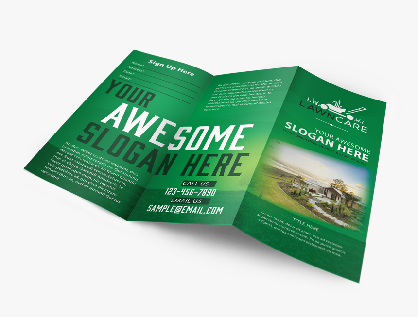 Sample Landscaping Tri-fold Brochure - Flyer, HD Png Download