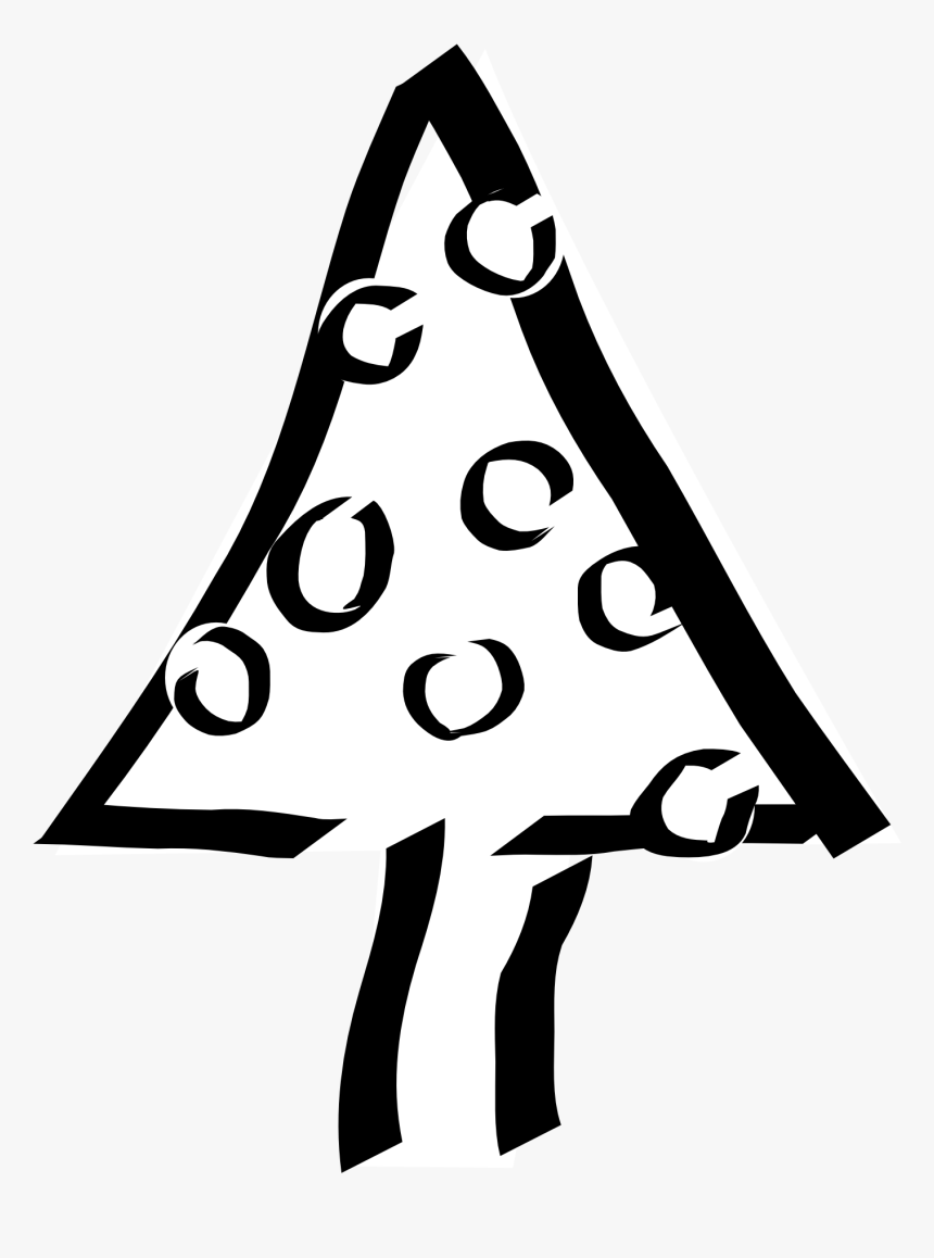 Clip Art Christmas Tree Transparent Black And White, HD Png Download