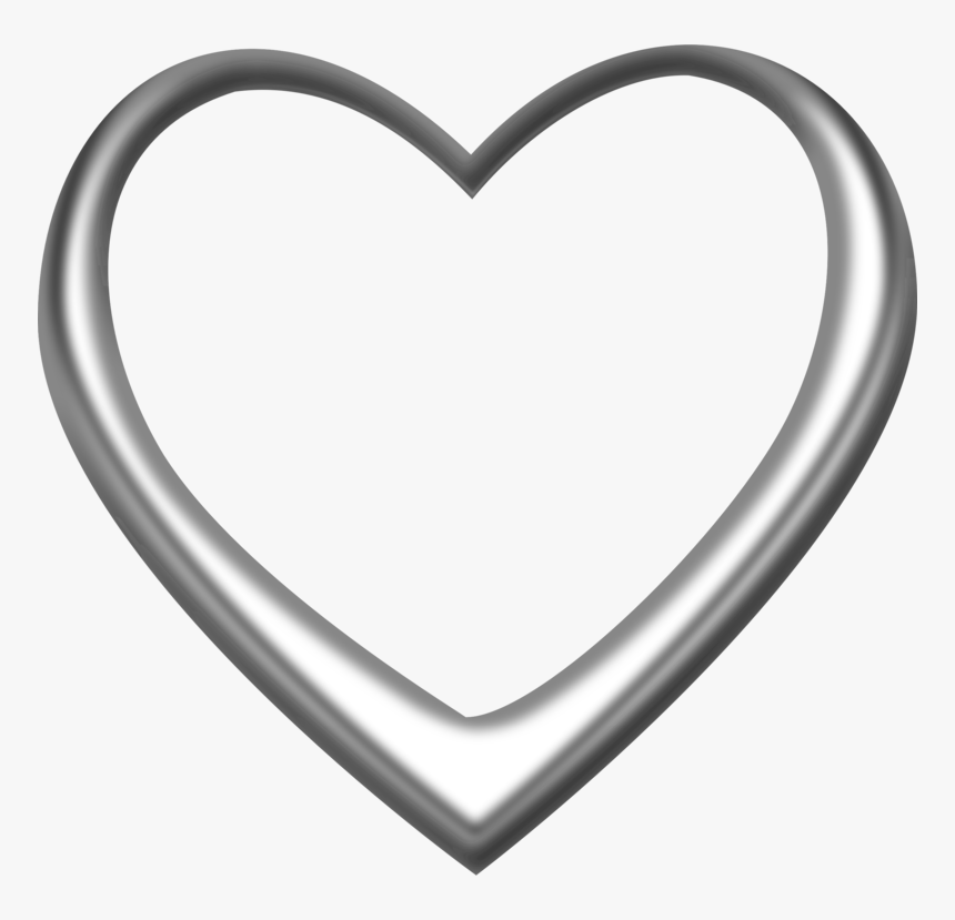 Heart,metal,locket - Silver Heart Png, Transparent Png