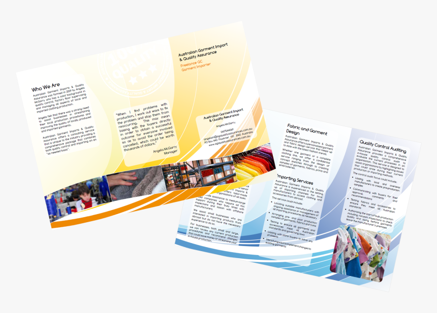 Copywriting And Designing A Tri-fold Brochure - Brochure Garments Trifold, HD Png Download