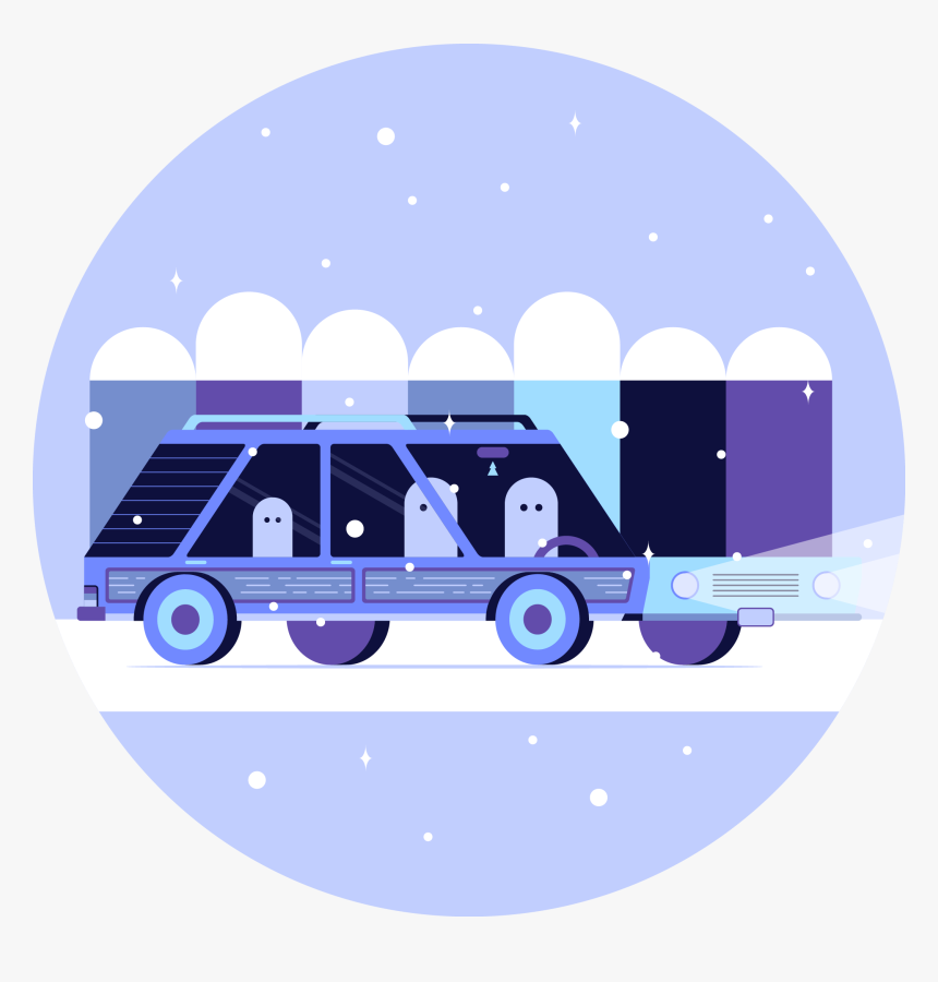 Winter Driving Graphic - Illustration, HD Png Download