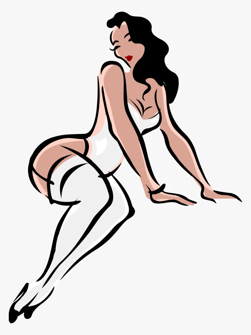 Woman In Lingerie Clipart, HD Png Download