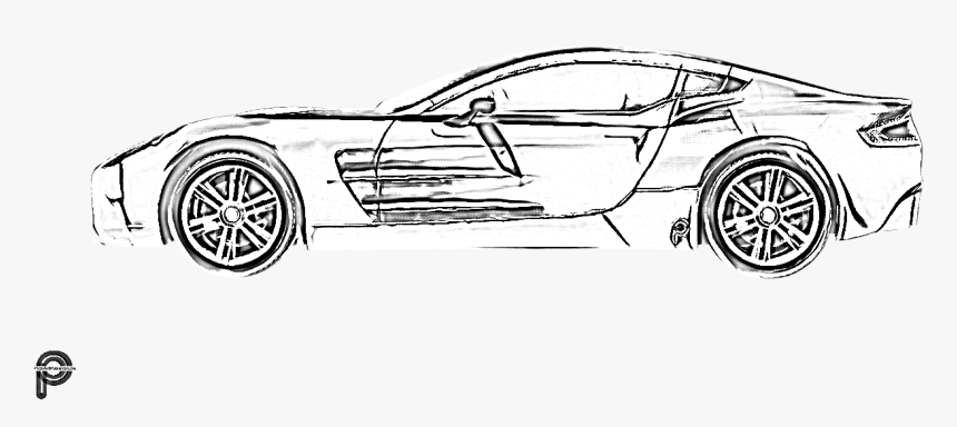 #car #sketching #sketch #picsartpassion De #myedit - Aston Martin One-77, HD Png Download