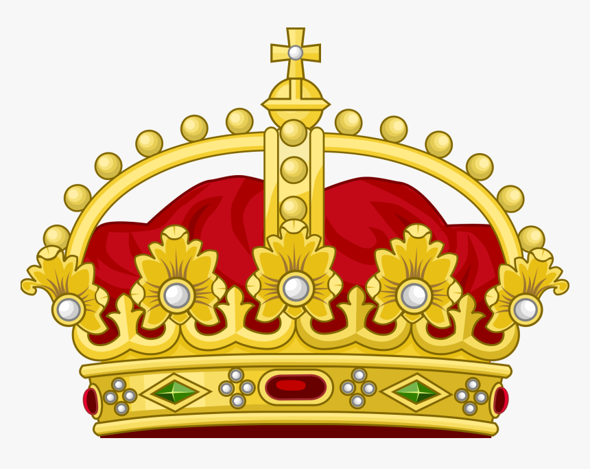 Gold And Red Crown Png Cartoon With Diamonds Clipart - Symbol Of Constitutional Monarchy, Transparent Png