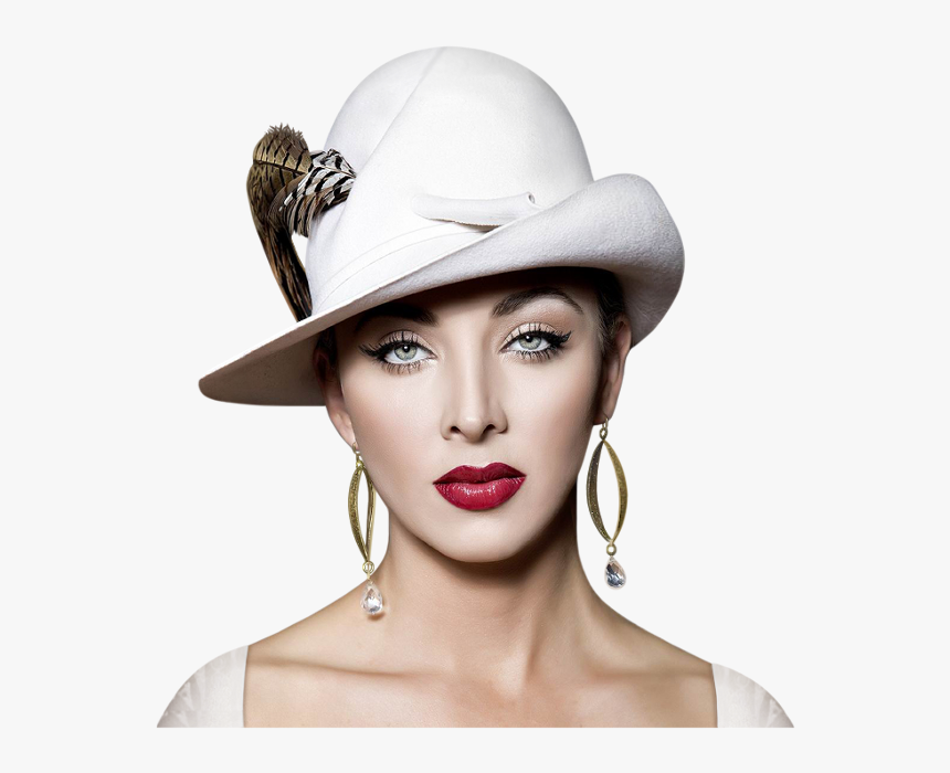 Femme Avec Un Chapeau, HD Png Download