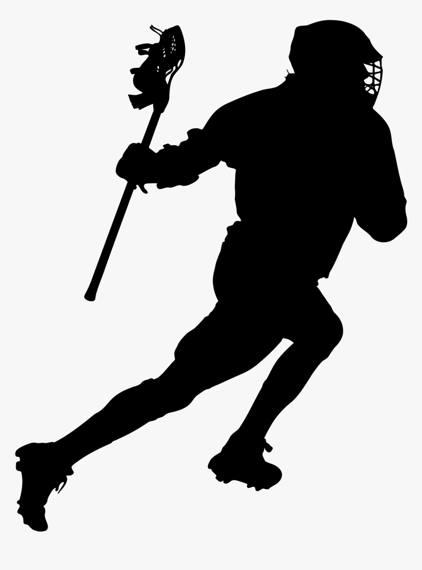 Black And White Lacrosse Player, HD Png Download