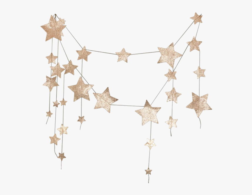 Numero 74 Falling Star Garland Gold, HD Png Download