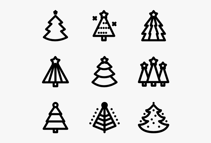 Cool Christmas Trees Line - Christmas Tree Line Icon, HD Png Download