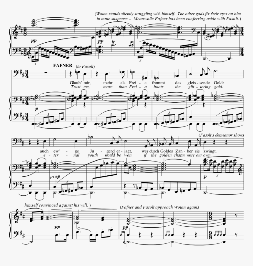 Das Rheingold Scene2 - Score Notation Software, HD Png Download