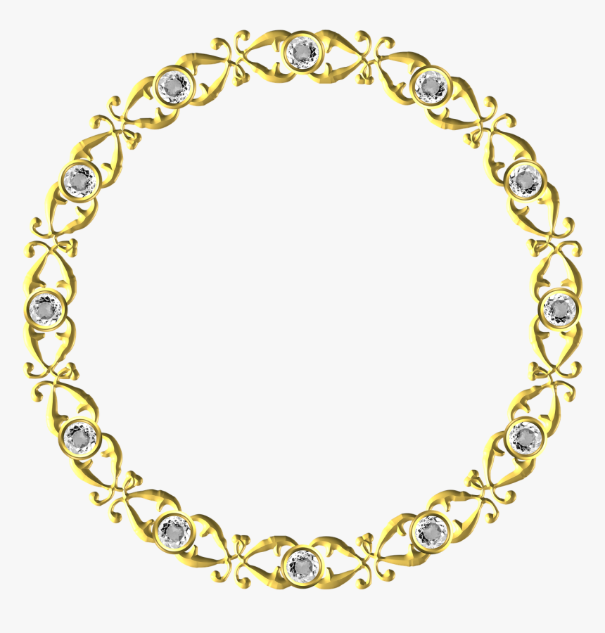 Wedding, Gold, Frame, Round, Border, Decoration - Transparent Gold Circles, HD Png Download