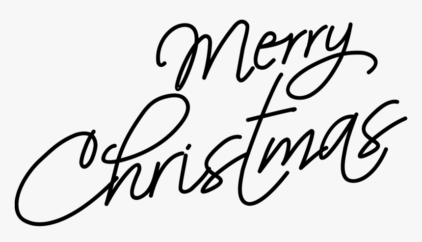 Transparent Hand Drawn Line Png - Merry Christmas Black Silhouette, Png Download