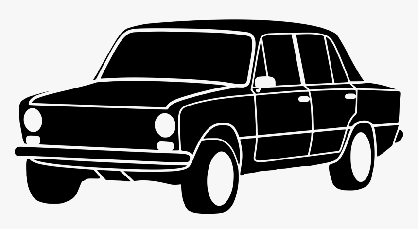 Vintage Black And White Car Icons Png - Black And White Car Png, Transparent Png