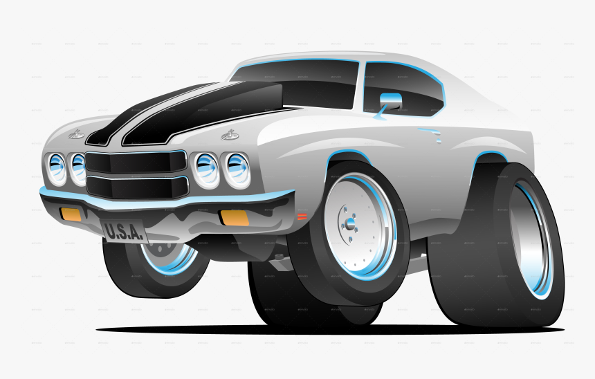 Transparent Muscle Car Png - Muscle Car Cartoon, Png Download