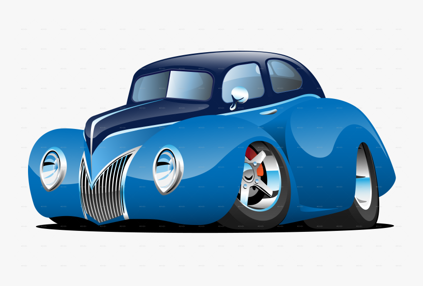 Hotrod 39 Hotrod - Royalty Free Car Cartoon, HD Png Download