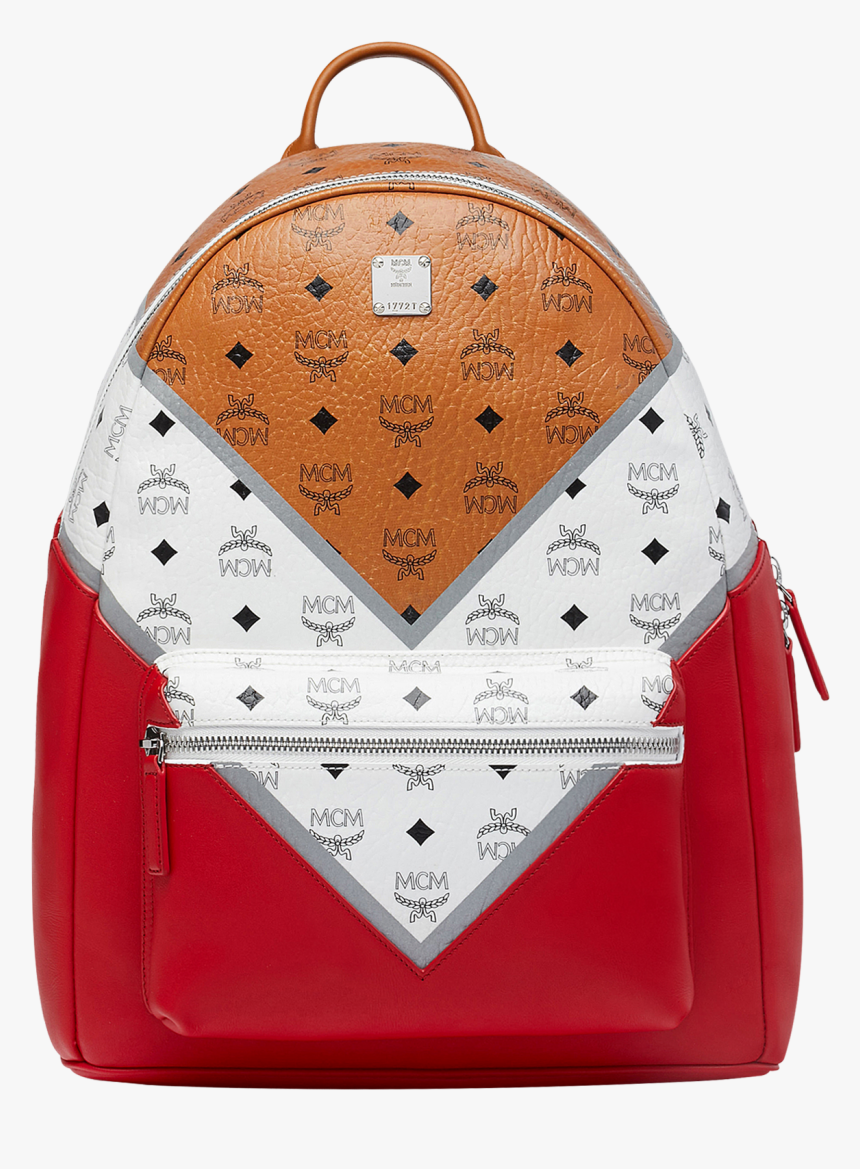 mcm backpack black and red